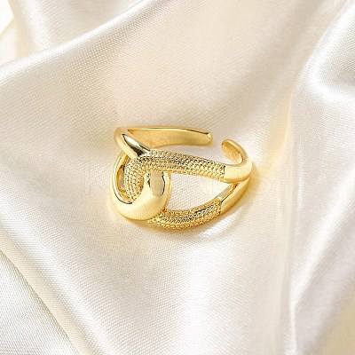 Rack Plating Brass Cuff Finger Rings for Women RJEW-M028-06G-1