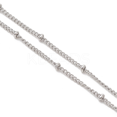 304 Stainless Steel Satellite Chain Slider Necklace Making AJEW-JB01555-01-1
