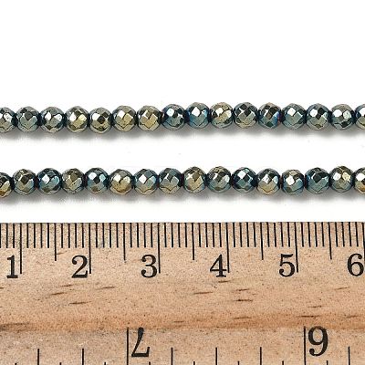 Electroplate Non-magnetic Synthetic Hematite Beads Strands G-L487-C-21-1