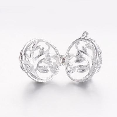 Brass Cage Pendants KK-K173-03S-1