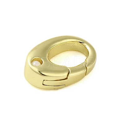 Brass Spring Gate Rings KK-B089-10G-1