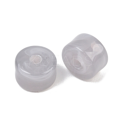 Two-Color Opaque Acrylic Imitation Gemstone Beads AC-CBA3EFE-02K-1