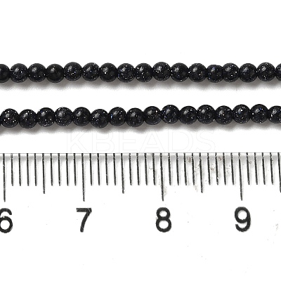 Synthetic Blue Goldstone Beads Strands G-B090-A07-01-1