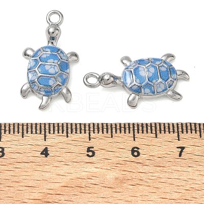 Brass with Enamel Pendants KK-CBA61F8-04P-01-1