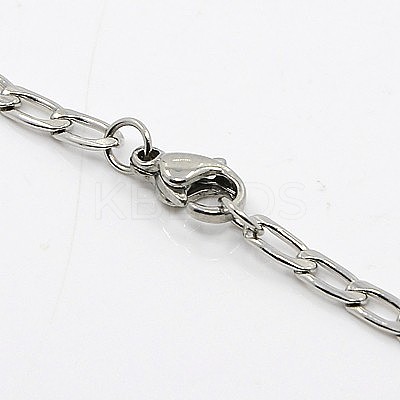 Tarnish Resistant Curb Chain Necklace for Men NJEW-F027-11-1