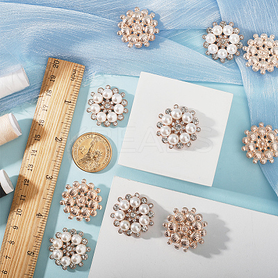 10Pcs Flower Sew on Rhinestone FIND-GF0004-93KCG-1