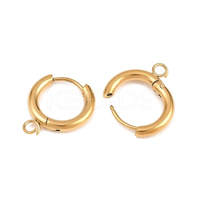 316 Stainless Steel Huggie Hoop Earring Findings EJEW-B158-01B-G-1
