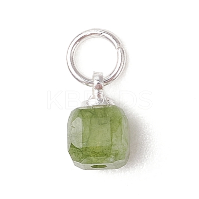 Natural Multicolor Tourmaline Faceted Cube Charms PALLOY-JF05111-01-1