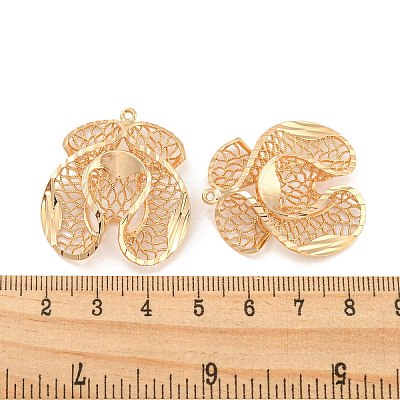 Rack Plating Brass Hollow Pendants KK-P244-13KCG-1