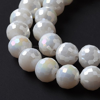 Electroplate Glass Beads Strands X-GLAA-E036-13E-1