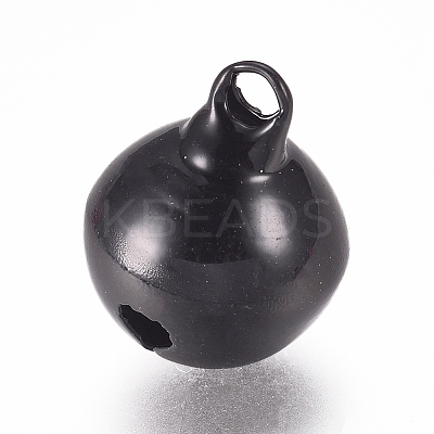 Baking Paint Iron Bell Pendants IFIN-WH0052-03C-1