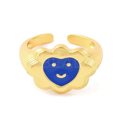 Brass Open Cuff Rings RJEW-U009-20G-1