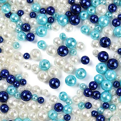 ABS Plastic Imitation Pearl Beads KY-G030-01E-1