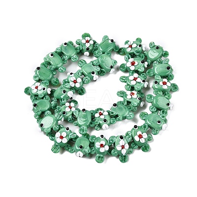 Handmade Lampwork Bumpy Beads Strands LAMP-T021-25F-1