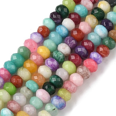 Natural Dyed White Jade Beads Strands G-F753-06C-1