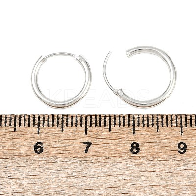 Brass Hoop Earrings EJEW-F378-02S-1