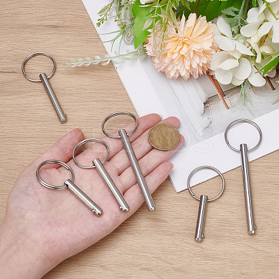 6Pcs 3 Styles 316 Surgical Stainless Steel Ball Pin STAS-AR0002-67-1