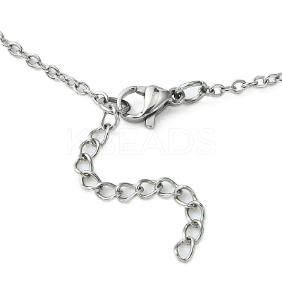 Tarnish Resistant 304 Stainless Steel Cable Chains Macrame Pouch Empty Stone Holder for Pendant Necklaces Making NJEW-TA00083-01-1
