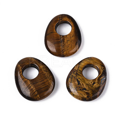 Natural Tiger Eye Pendants G-T144-09I-1