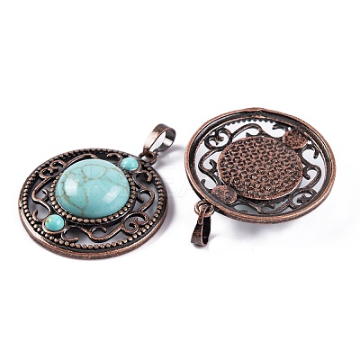 Synthetic Turquoise Pendants G-Q158-03-05-1