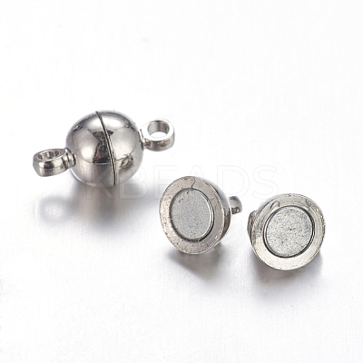 Brass Magnetic Clasps with Loops X-MC019-NF-1