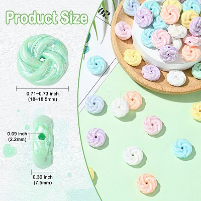 160Pcs 8 Colors Opaque Acrylic Beads PACR-CJ0001-44-1