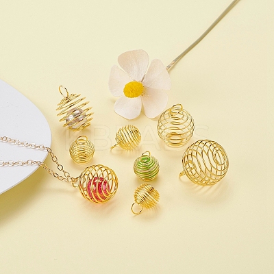 30Pcs 3 Style Round Iron Wire Pendants IFIN-YW0001-25-1