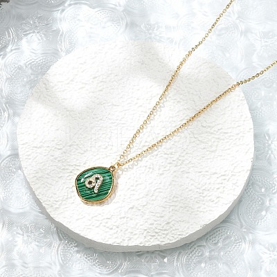 304 Stainless Steel Micro Pave Cubic Zirconia constellation Pendant Necklaces NJEW-R021-01G-05-1