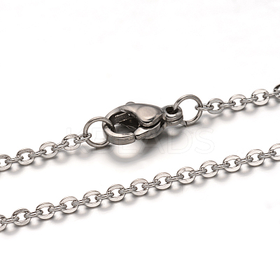 Non-Tarnish 304 Stainless Steel Cable Chain Necklace for Men Women LS-STAS-L164A-01P-A-1