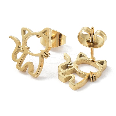 304 Stainless Steel Stud Earrings EJEW-H136-09G-1