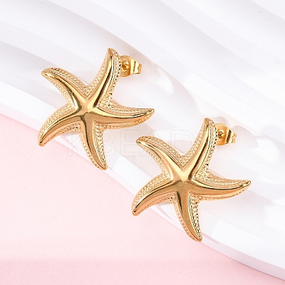 304 Stainless Steel Stud Earrings for Women EJEW-K306-12G-1