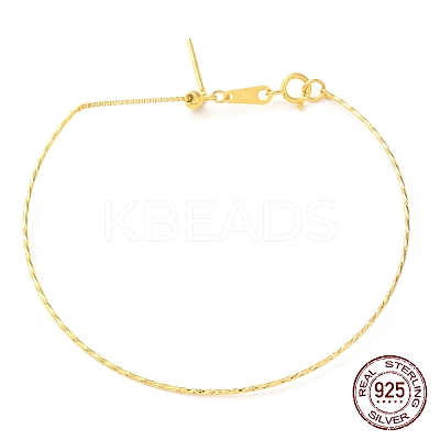 925 Sterling Silver Twisted Bracelets BJEW-G680-01G-1
