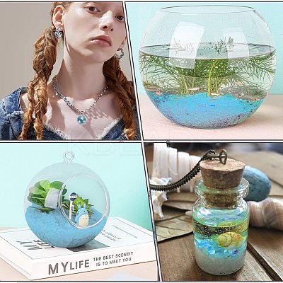 Transparent Electroplate Crushed Glass Craft GLAA-SC0001-98C-01-1