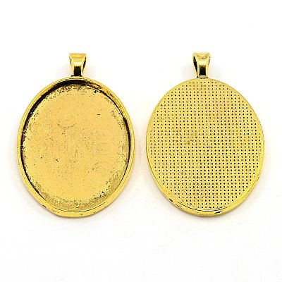 Alloy Pendant Cabochon Settings PALLOY-2422-AG-LF-1