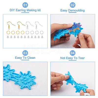5Pcs 5 Style Moon Phase & Star Pendant Silicone Molds DIY-TA0004-98-1