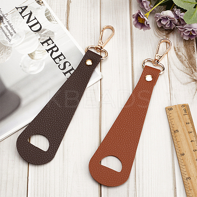 4Pcs 2 Colors Imitation Leather Hat Clips FIND-GF0008-14D-1
