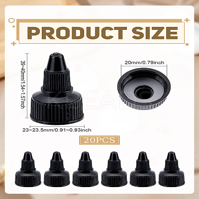 20Pcs Plastic Twist Bottle Cap FIND-LP0004-96A-1