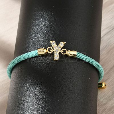 Adjustable Nylon Cord Bracelets X-BJEW-C096-01G-25-1