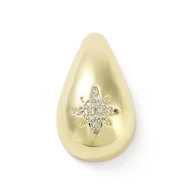 Rack Plating Brass Micro Pave Clear Cubic Zirconia Pendants KK-H474-18G-11-1