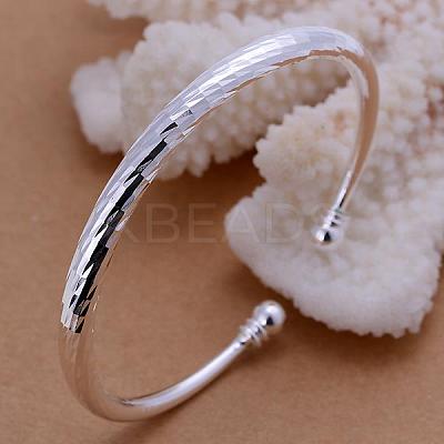 Brass Torque Bangles Cuff Bangles For Women BJEW-BB12407-1