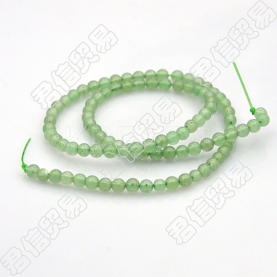 Natural Green Aventurine Round Beads Strands G-N0120-13-8mm-1