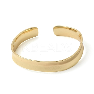 Brass Cuff Bangles BJEW-L718-02G-1