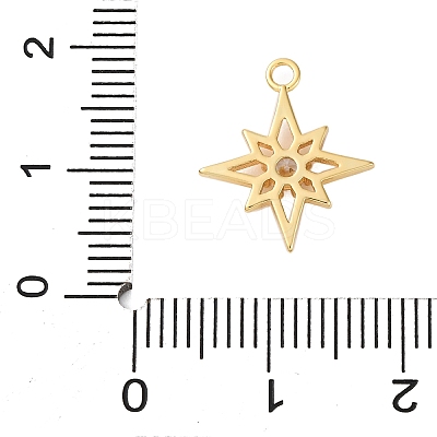 Brass Pave Clear Cubic Zirconia Pendants KK-V016-19G-1