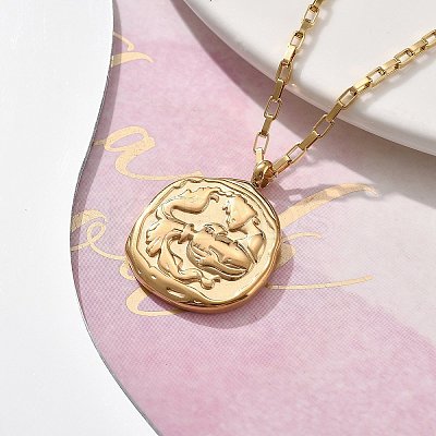 304 Stainless Steel Constellation Pendant Necklaces LS-NJEW-K392-01G-11-1