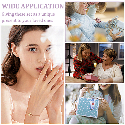 DIY Word Mom Link Slider Bracelet Making Kit DIY-UN0003-70-1