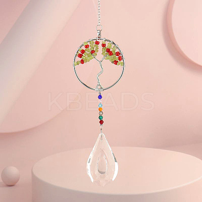 Crystals Tree of Life Hanging Pendants Decoration PW-WG39789-01-1