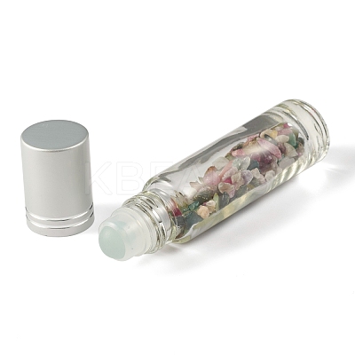 Natural Multicolor Tourmaline Chip Bead Roller Ball Bottles AJEW-H101-01I-1
