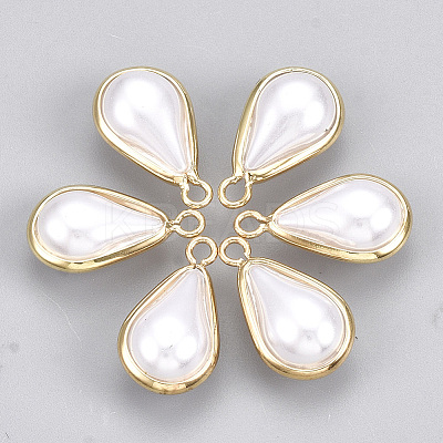ABS Plastic Imitation Pearl Charms KK-S348-230B-1