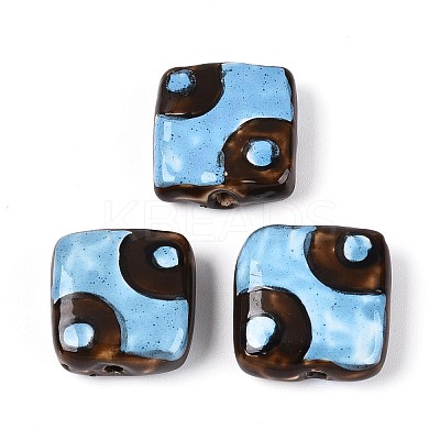 Handmade Porcelain Ceramic Beads PORC-T135-05G-1