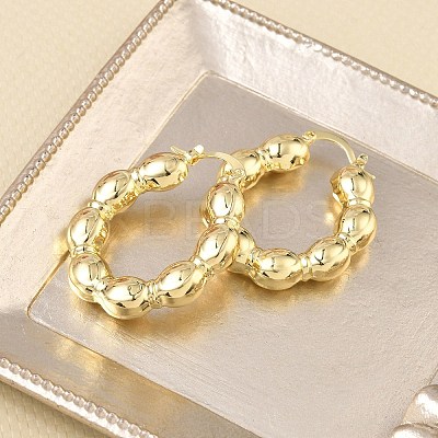Brass Hoop Earrings for Women KK-CBAD851-41G-1
